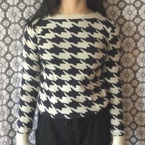 Black and white sweater